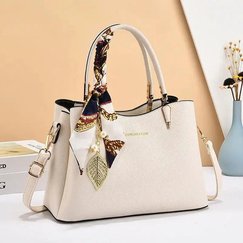 Women's British-Style PU Handbag | Soft Shoulder Bag with Adjustable Strap by TED