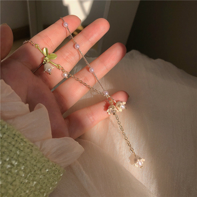 Floral Pearl Necklace - Elegant Summer Gift for Her - Cherished Harbor Gifts