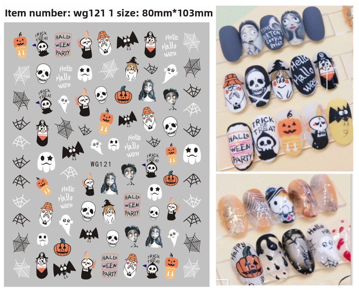Halloween Nail Art Stickers for Spooky DIY Nail Designs - Cherished Harbor Gifts
