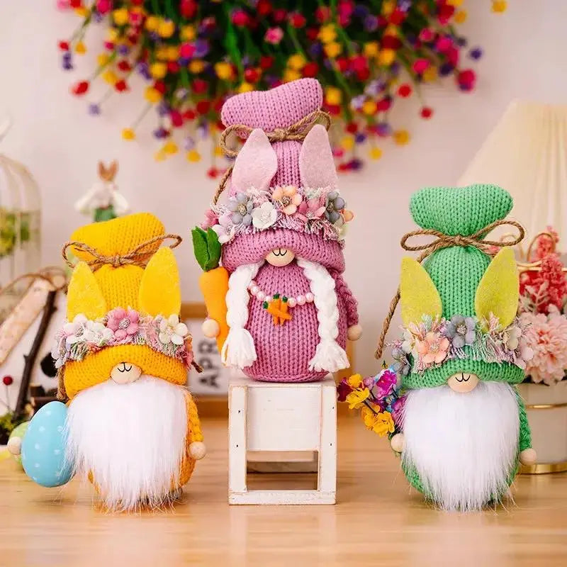 Knitted Easter Bunny Doll | Cute Rabbit Spring Home Décor by EPR