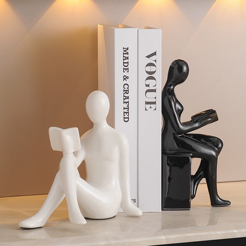 Modern Ceramic Bookend Statue for Stylish Home Decor - Cherished Harbor Gifts