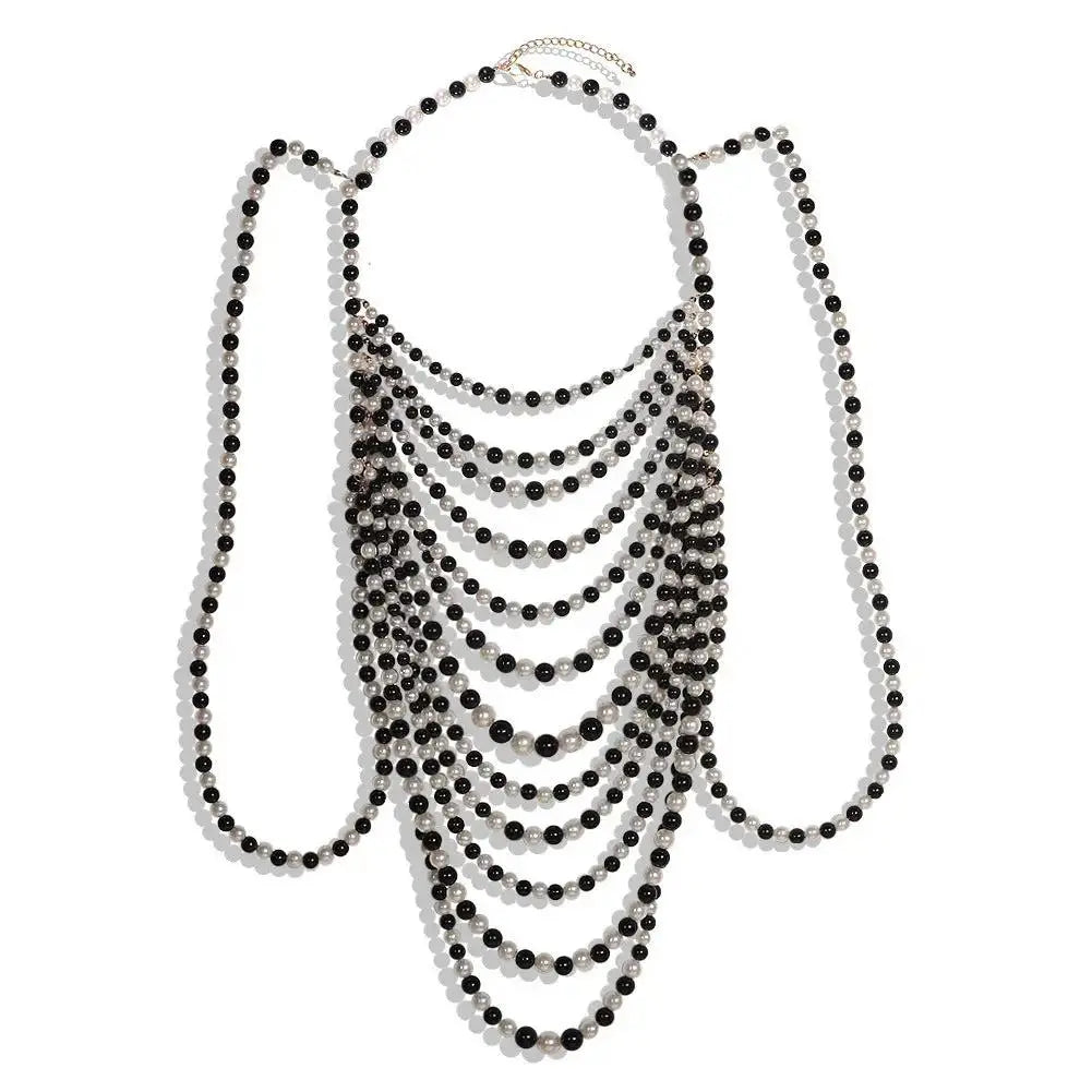 Banquet Dress Accessories Fashion Sweater Chain Beaded Necklace Small Accessories by eprolo