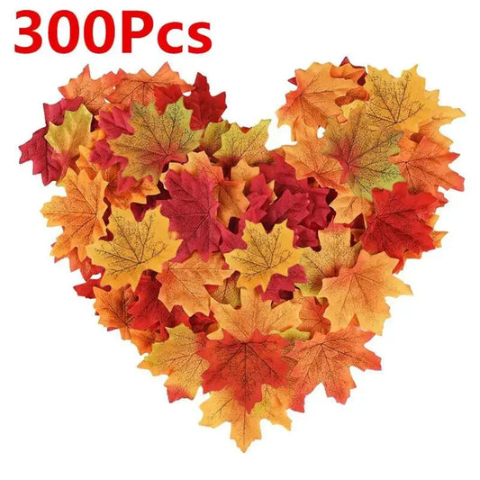 300-Piece Artificial Maple Leaves Decor for Thanksgiving by EPR