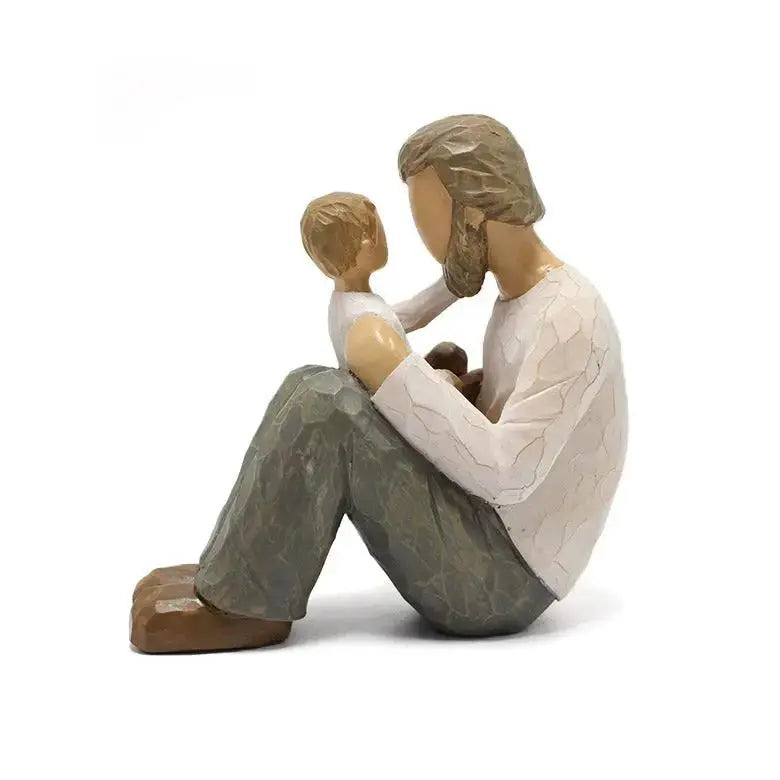 Meaningful Father Son Statue for Father's Day Gift Decor by EPR