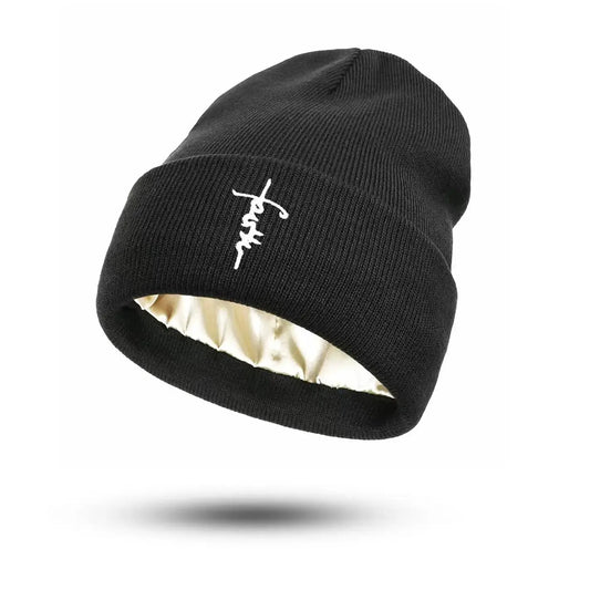 Personalized Embroidered Thick Knit Beanie | Custom Letter Unisex Winter Hat by TED