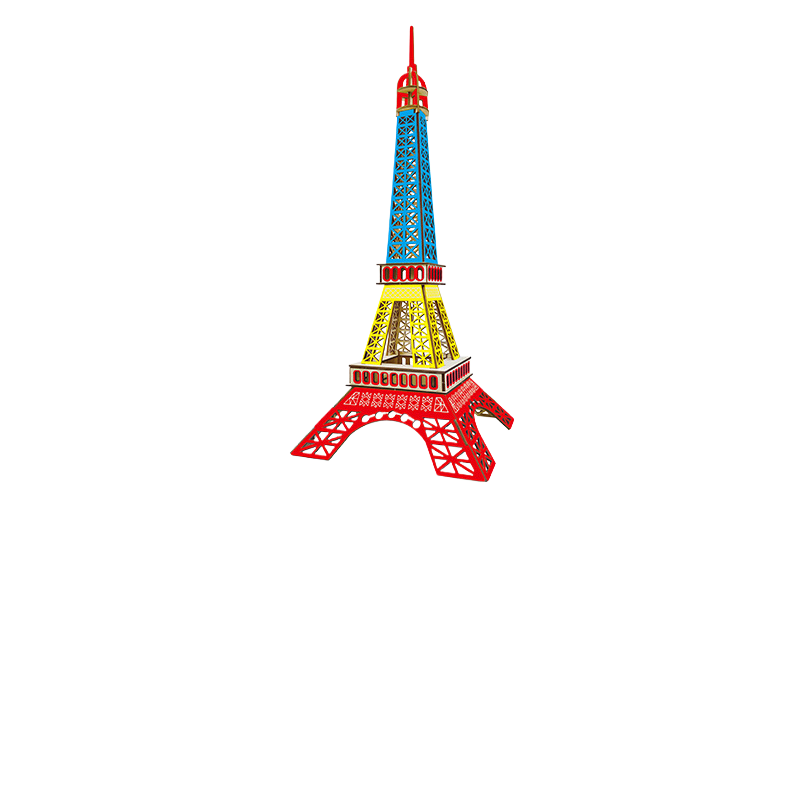 3D Wooden Puzzle Gift - Eiffel Tower Model for Kids - Cherished Harbor Gifts