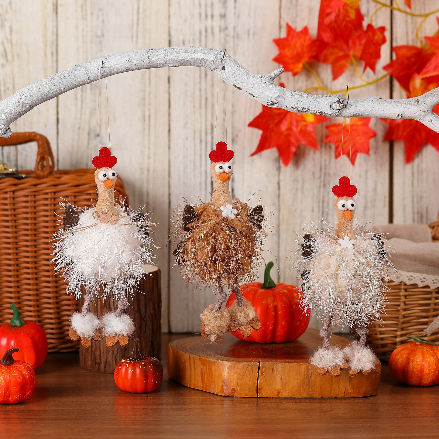 Handmade Thanksgiving Turkey Plush for Autumn Decor - Cherished Harbor Gifts