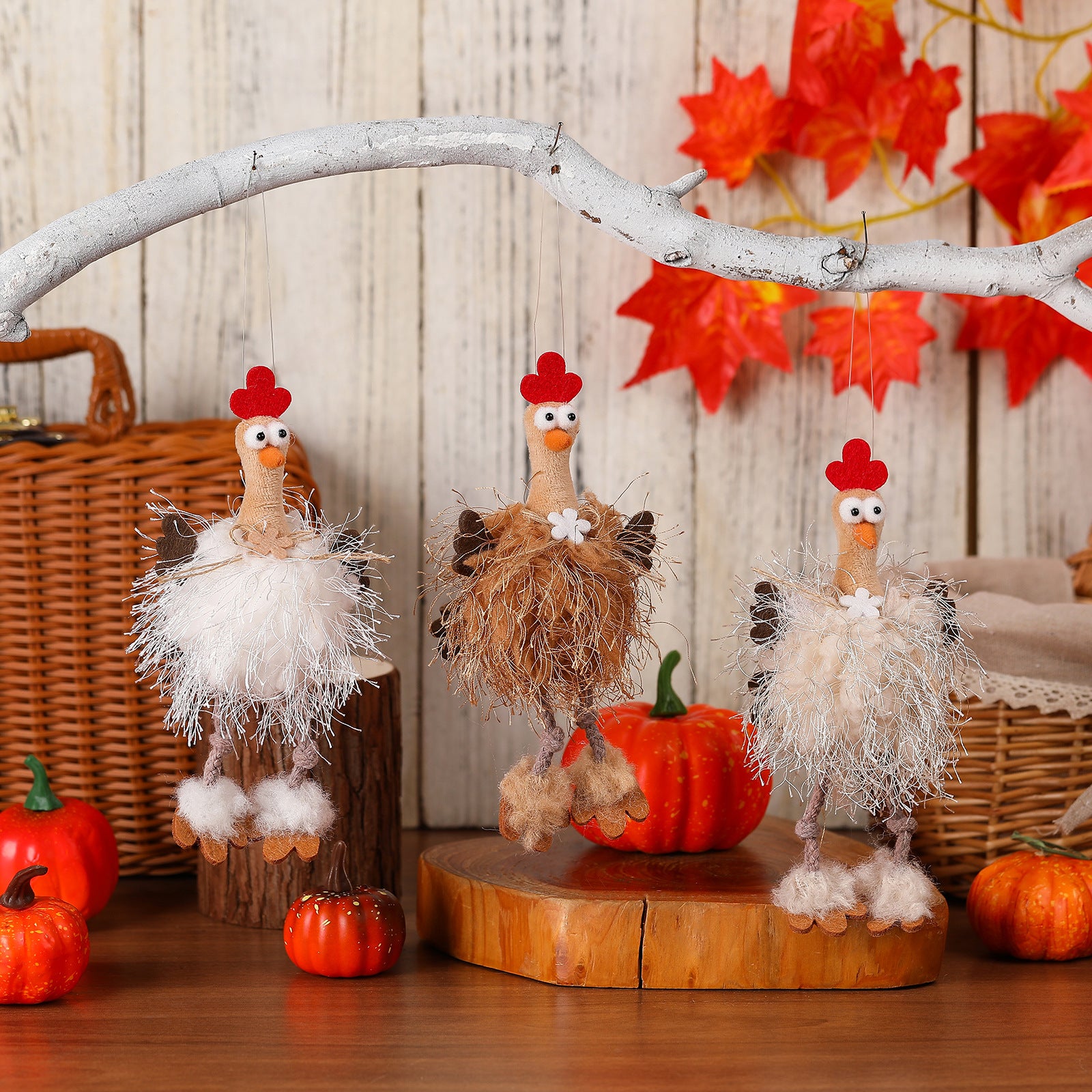 Handmade Thanksgiving Turkey Plush for Autumn Decor - Cherished Harbor Gifts