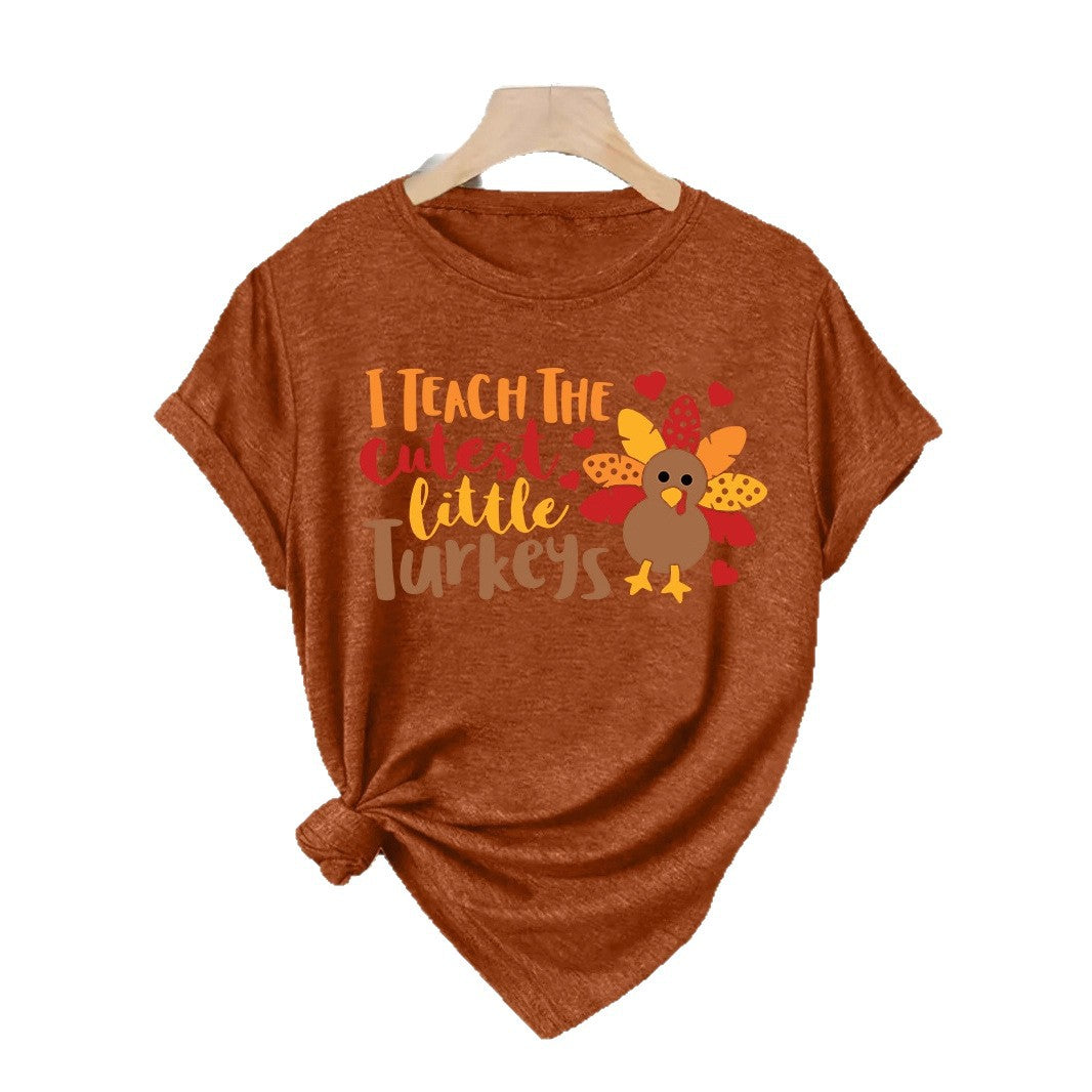 Stylish Women's Thanksgiving T-Shirt for Autumn Celebrations - Cherished Harbor Gifts