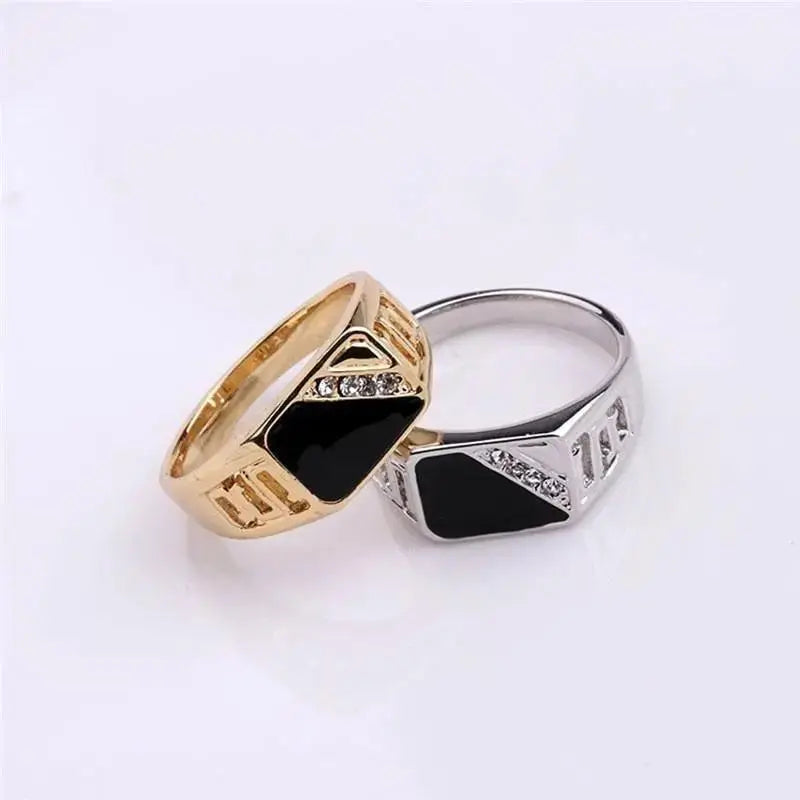 Stylish Gold Rhinestone Ring for Him - Perfect Gift Idea by EPR