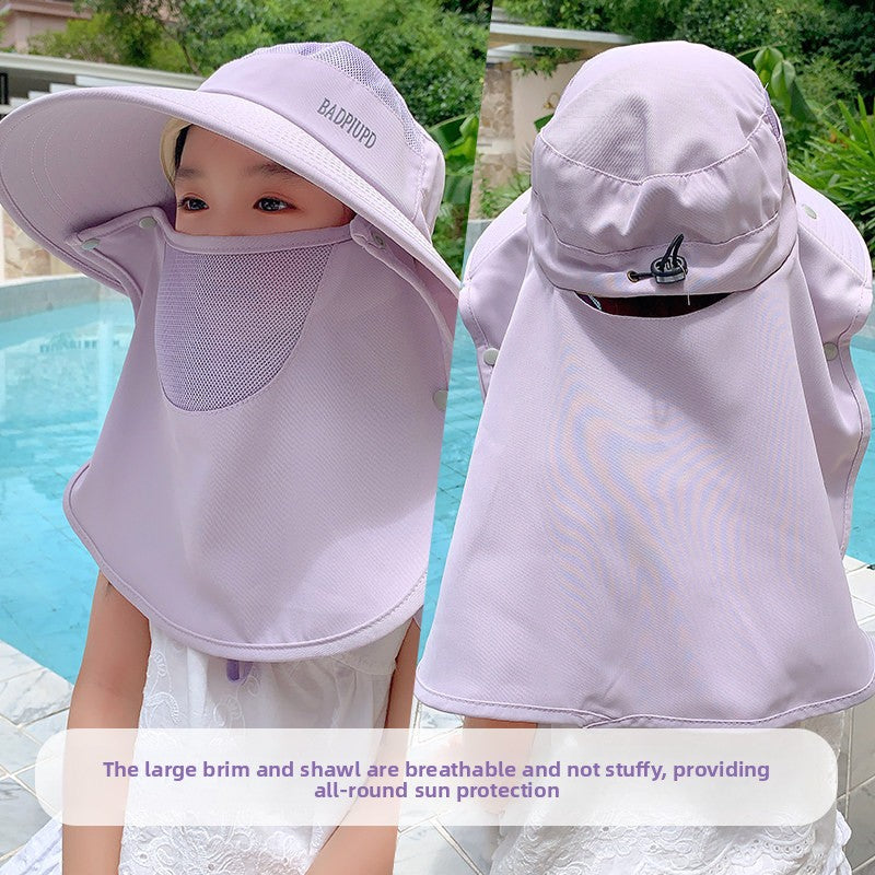 UV Protection Kids Hat - Wide Brim Cotton Summer Hat - Cherished Harbor Gifts