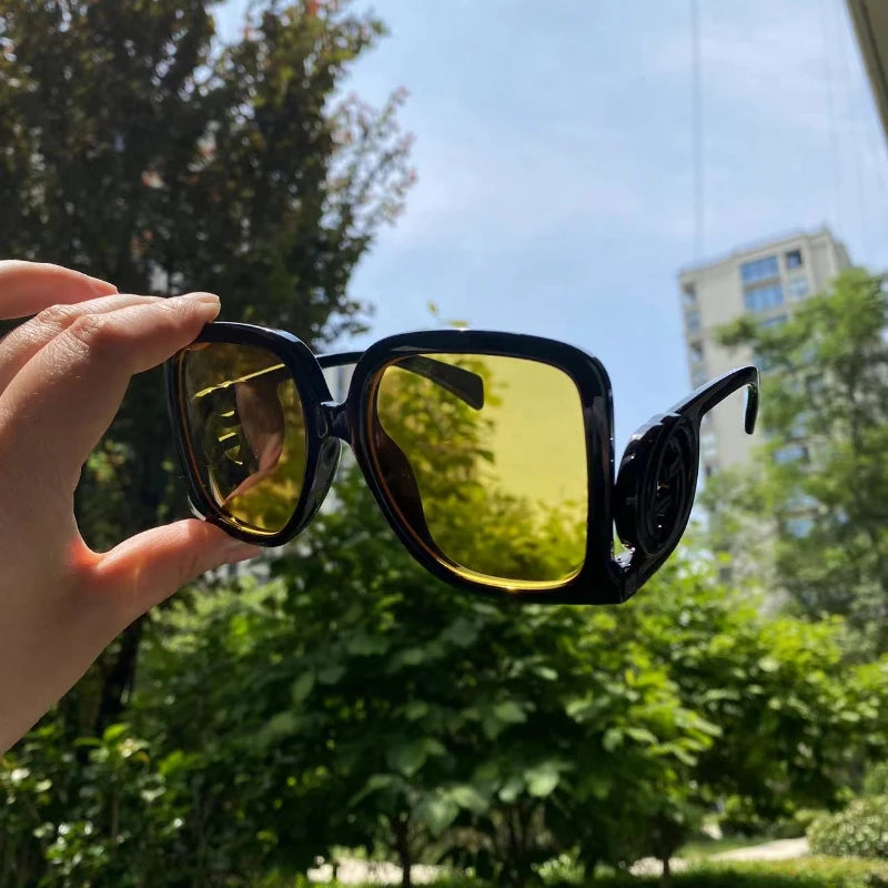 Stylish Oversized Square Sunglasses for Trendy Women - Cherished Harbor Gifts