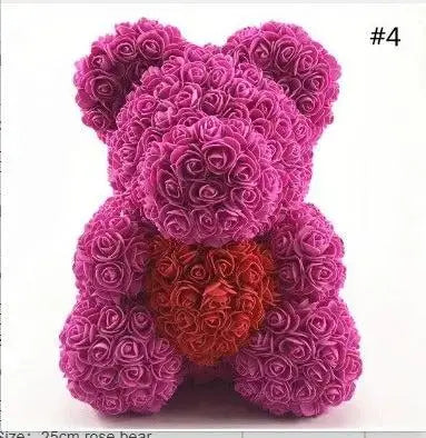 Heart hugging rose bear simulation bouquet as a birthday gift for teddy bears by eprolo