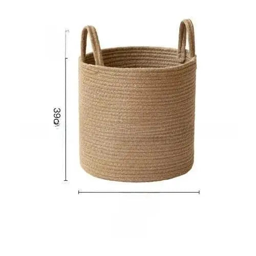 Personalized Foldable Cotton Rope Laundry Basket | Custom Home Storage Organizer by TED