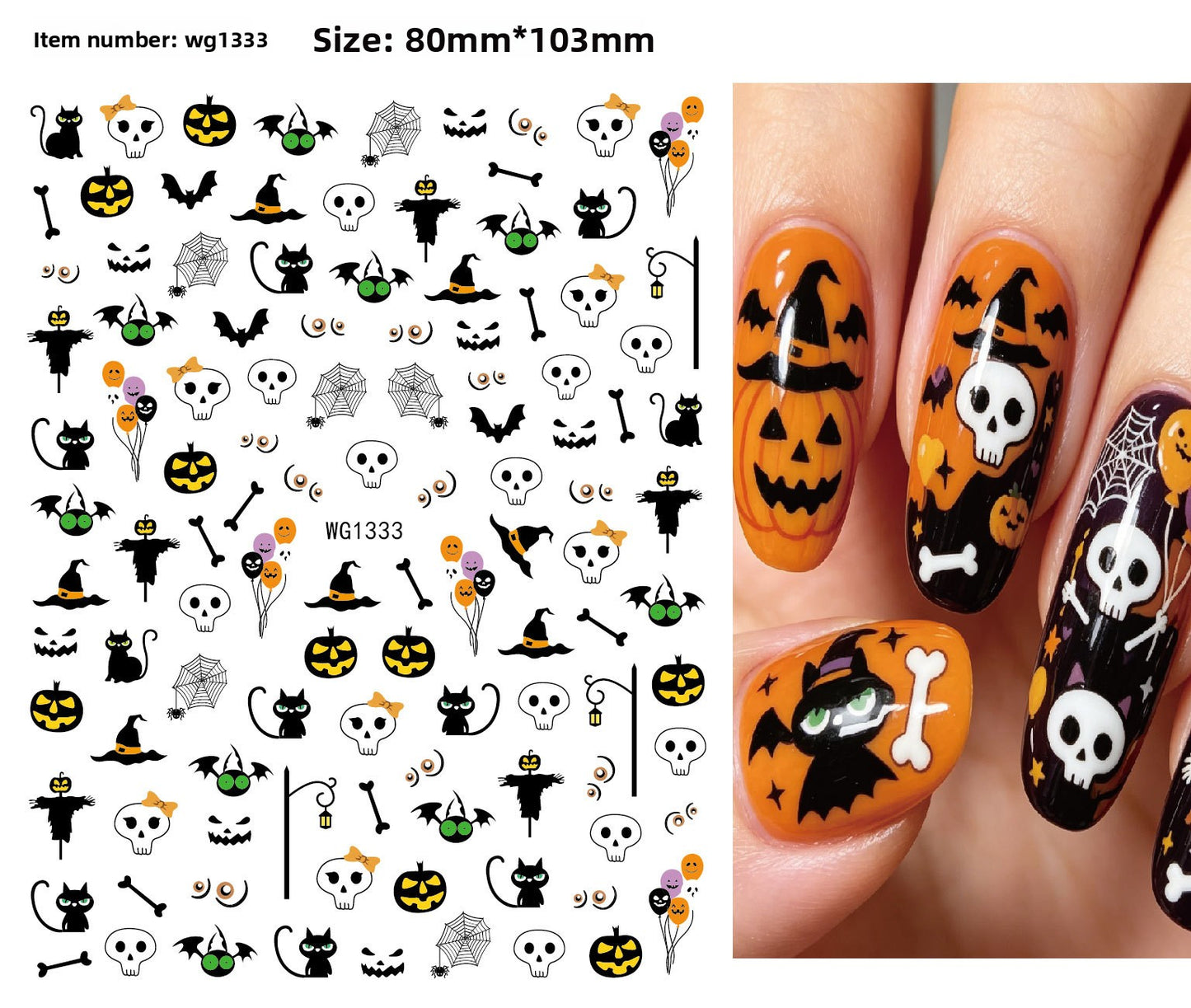 Halloween Nail Art Stickers for Spooky DIY Nail Designs - Cherished Harbor Gifts