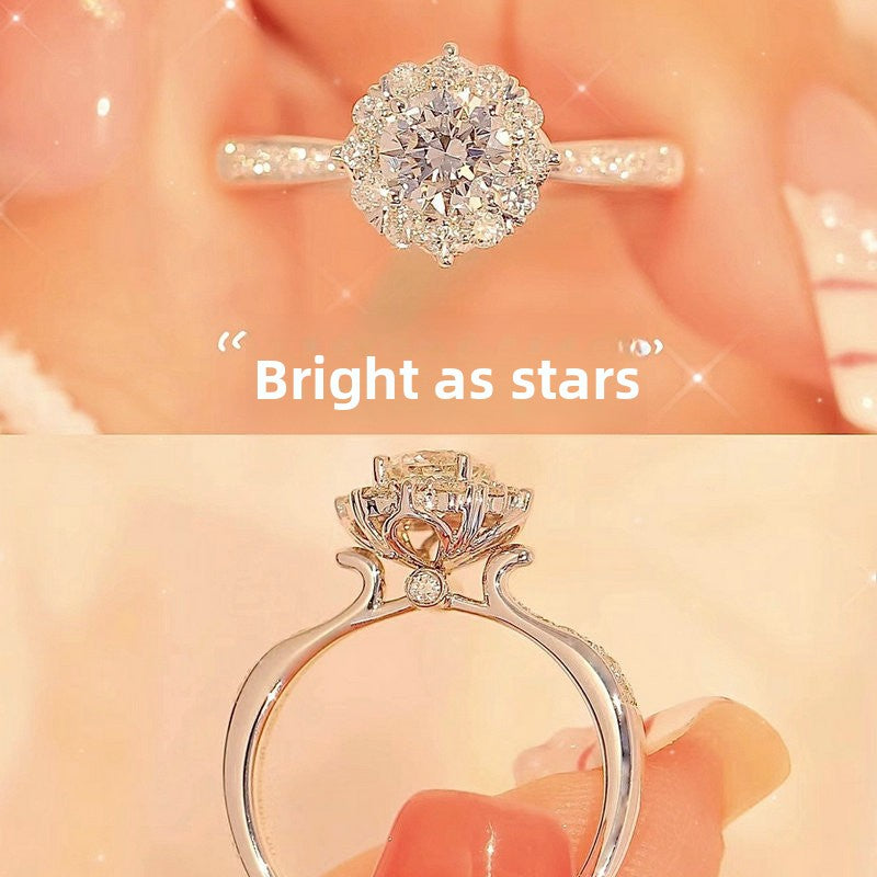 Adjustable Engagement Ring - Cubic Zirconia Promise Ring - Cherished Harbor Gifts