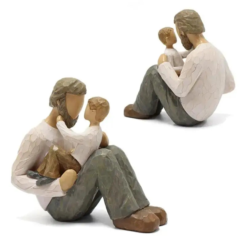 Meaningful Father Son Statue for Father's Day Gift Decor by EPR