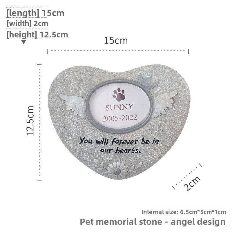 Garden Pet Tribute Stone for Dog and Cat Memorials - Cherished Harbor Gifts