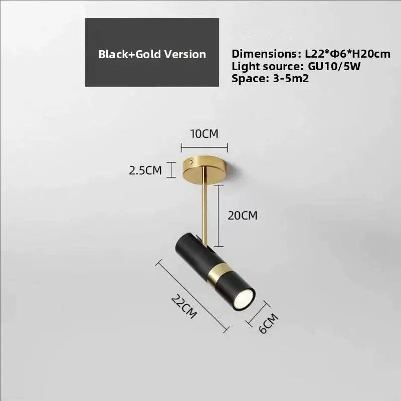 Nordic Minimalist Rotating Iron Bedside Chandelier for Bar Restaurant Bedroom
