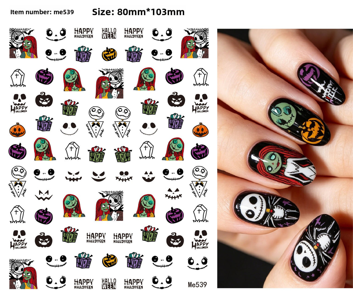 Halloween Nail Art Stickers for Spooky DIY Nail Designs - Cherished Harbor Gifts