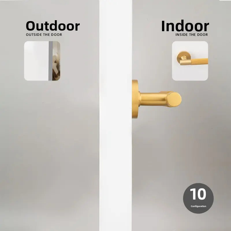 American brass indoor golden bedroom door lock split door lock antique brass wooden door handle lock