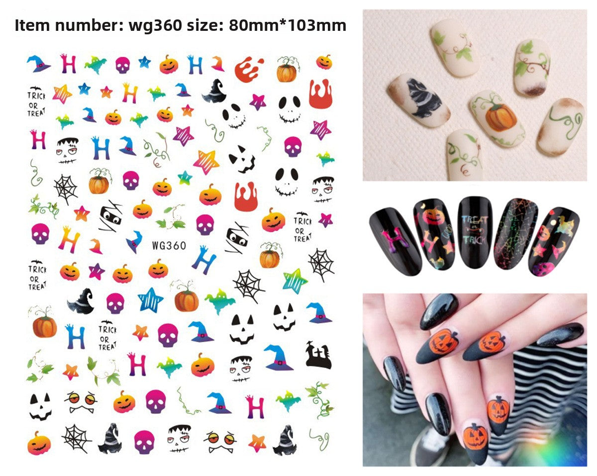 Halloween Nail Art Stickers for Spooky DIY Nail Designs - Cherished Harbor Gifts