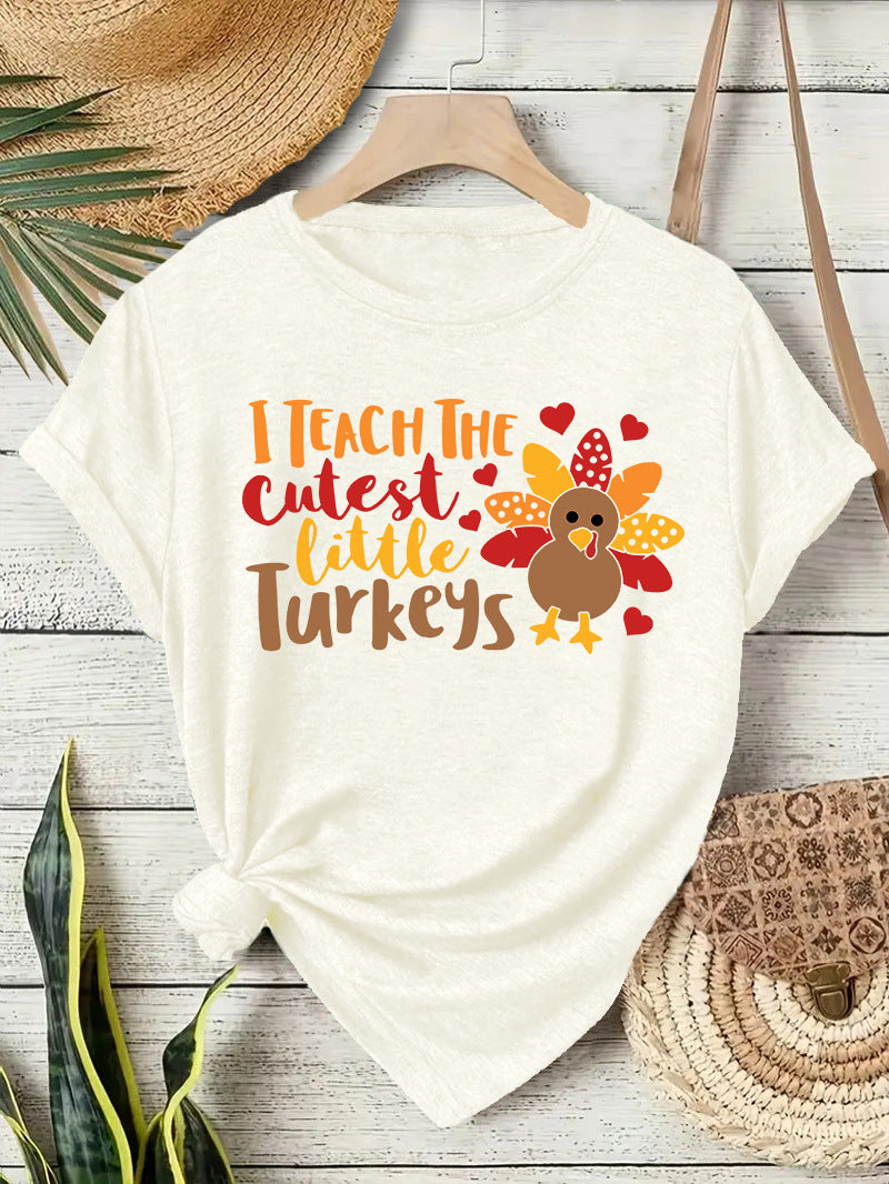 Stylish Women's Thanksgiving T-Shirt for Autumn Celebrations - Cherished Harbor Gifts