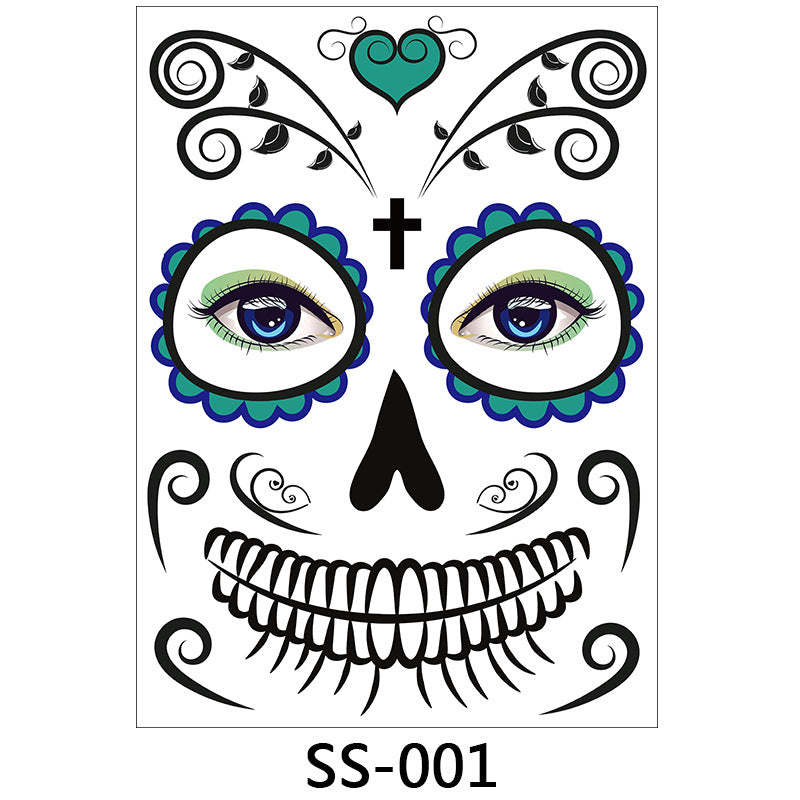 Halloween Face Decals | Spooky Self-Adhesive Costume Makeup Stickers - Cherished Harbor Gifts