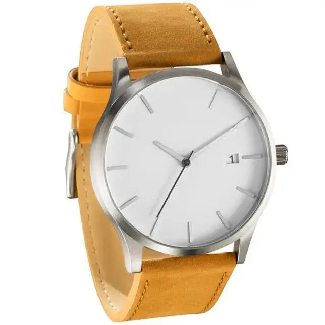 Men's Quartz Sport Watch - 46mm Stainless Steel & Leather by EPR