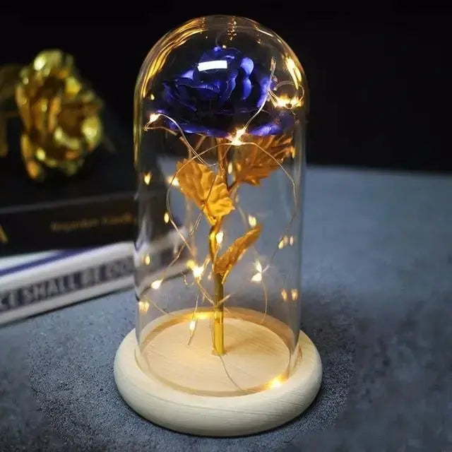 Forever Rose in Glass Dome with LED Lights | Romantic Valentine’s & Mother’s Day Gift by EPR