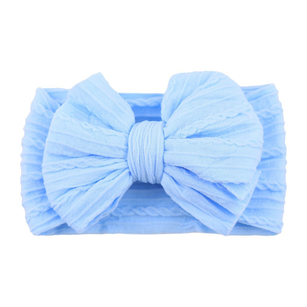 Handmade Baby Girl Headband with Braided Bow Design - Cherished Harbor Gifts
