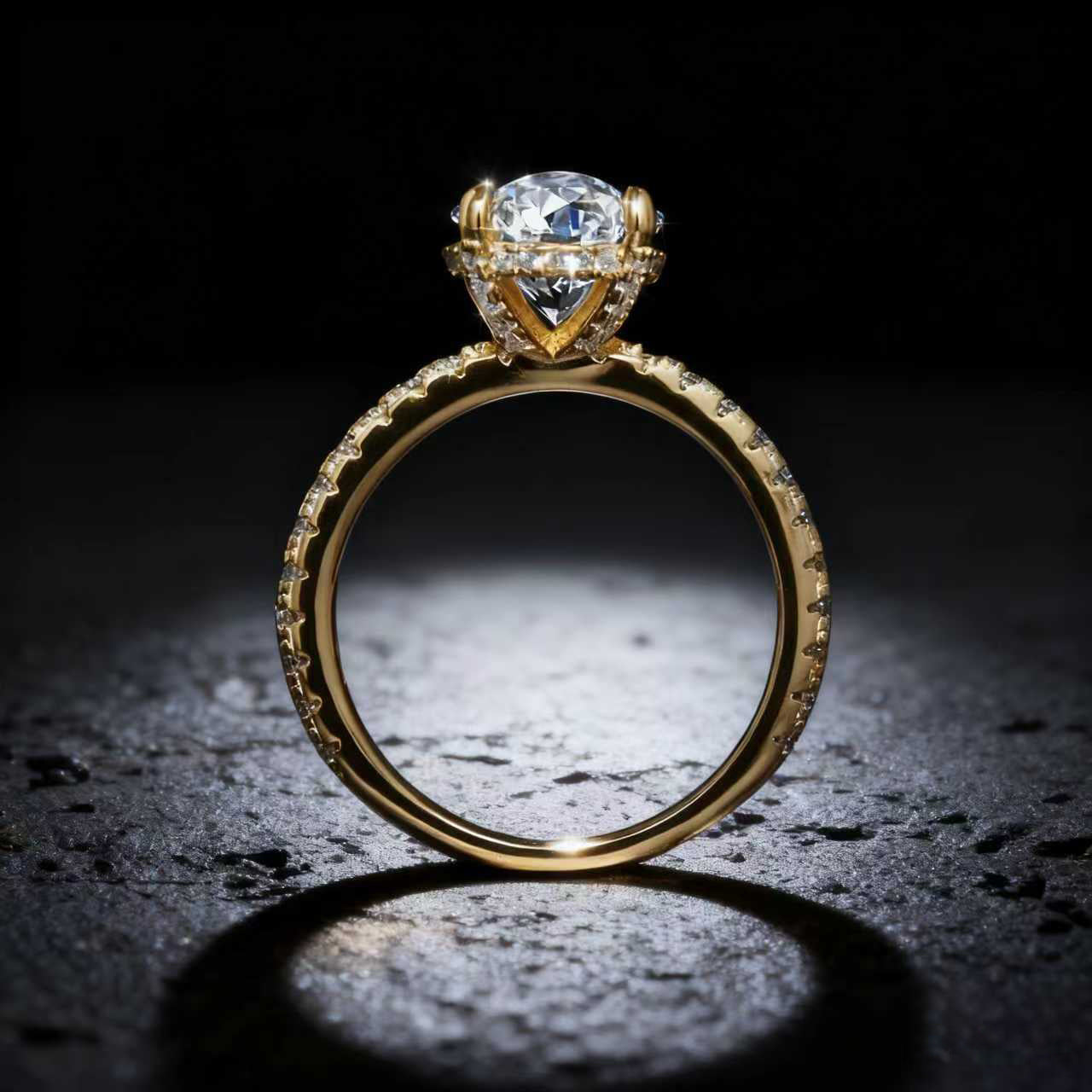 3 Carat Oval Moissanite Engagement Ring in Sterling Silver - Cherished Harbor Gifts