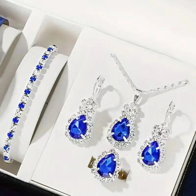 Elegant Women's Jewelry Set – Sparkling Zircon Trio by Cherished Harbor Gifts by TED