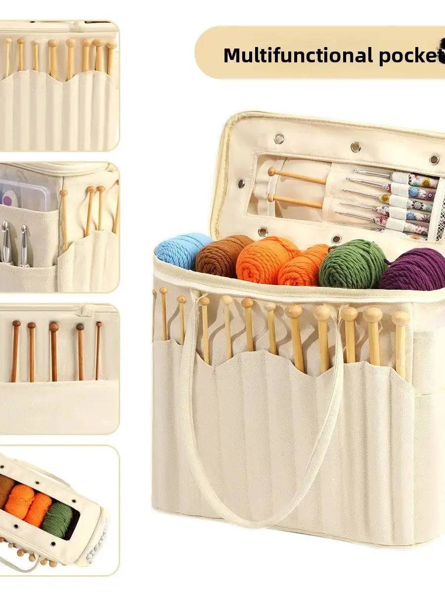 Knitting Yarn Storage Bag | Portable Crochet & Craft Organizer by TED