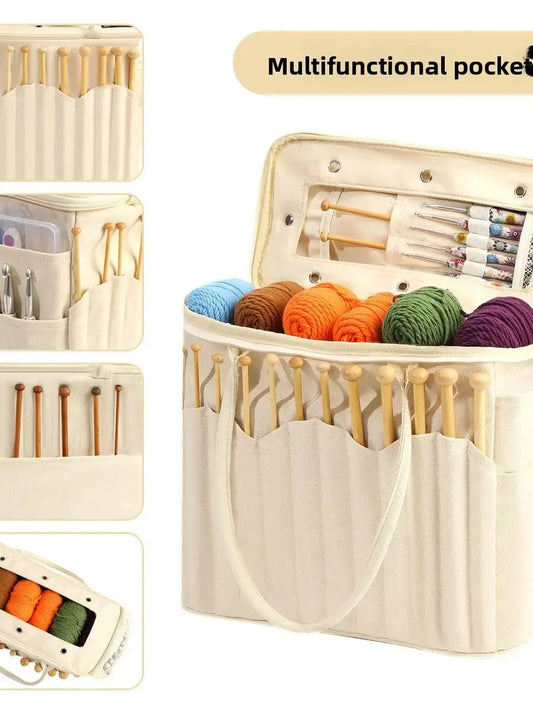 Knitting Yarn Storage Bag | Portable Crochet & Craft Organizer by TED