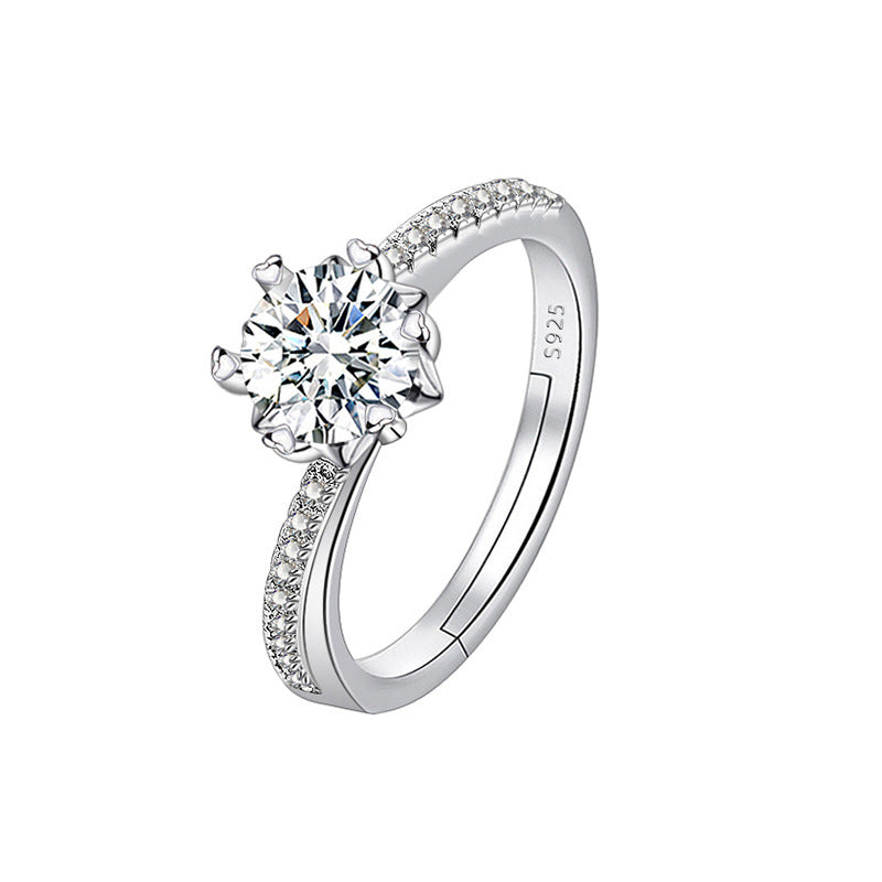 Adjustable Engagement Ring - Cubic Zirconia Promise Ring - Cherished Harbor Gifts