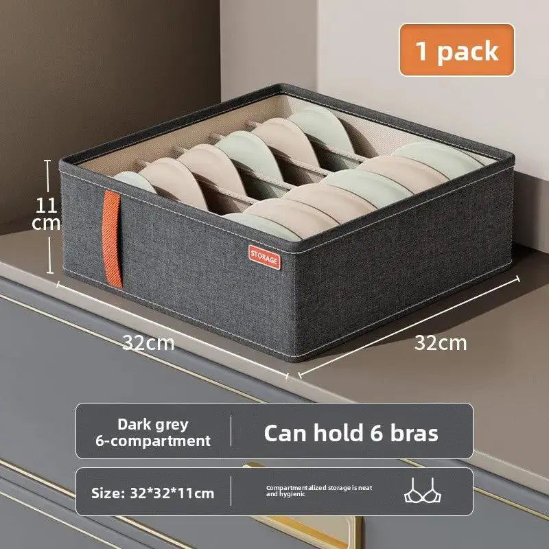 Large Fabric Drawer Organizer | 6-24 Grid Clothing & Sock Storage Box by TED