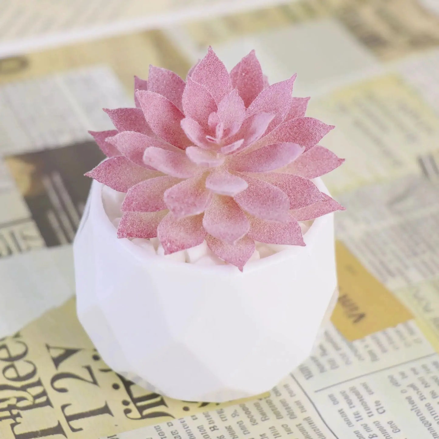 Mini Artificial Succulent Plant | Realistic Faux Desktop Home & Office Decor by TED