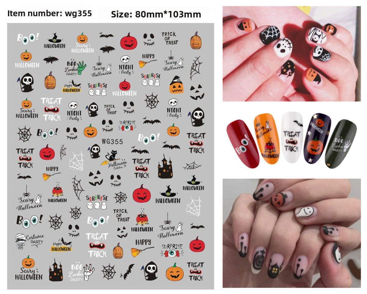 Halloween Nail Art Stickers for Spooky DIY Nail Designs - Cherished Harbor Gifts