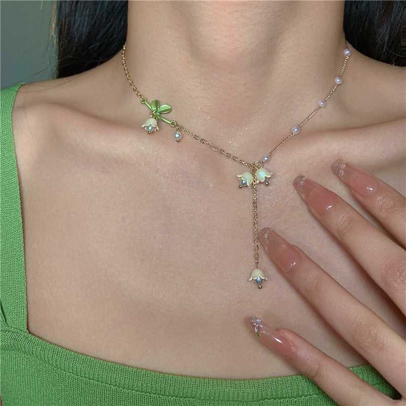 Floral Pearl Necklace - Elegant Summer Gift for Her - Cherished Harbor Gifts