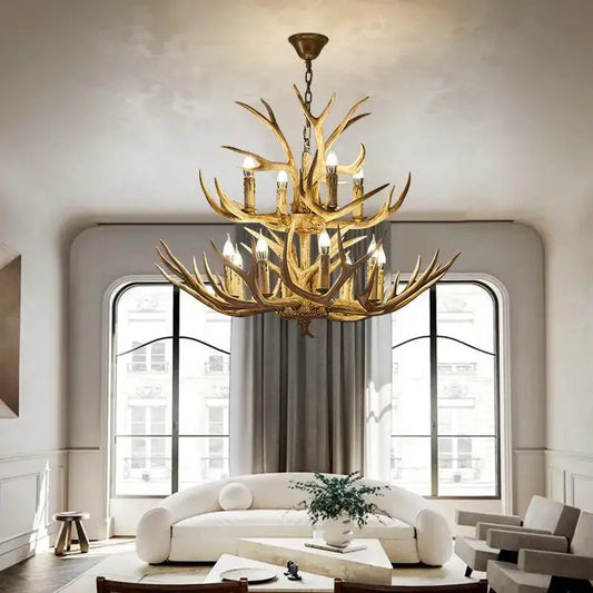 Antler Resin Chandelier Lighting by TED