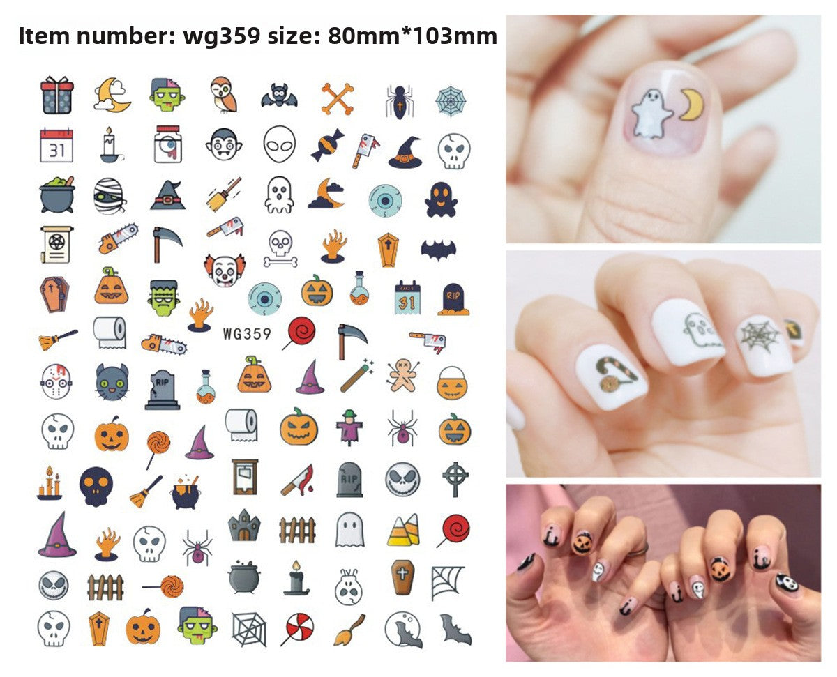 Halloween Nail Art Stickers for Spooky DIY Nail Designs - Cherished Harbor Gifts