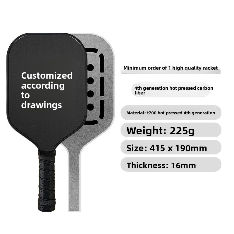 Custom Personalized Pickleball Paddle - Carbon Fiber Racket - Cherished Harbor Gifts