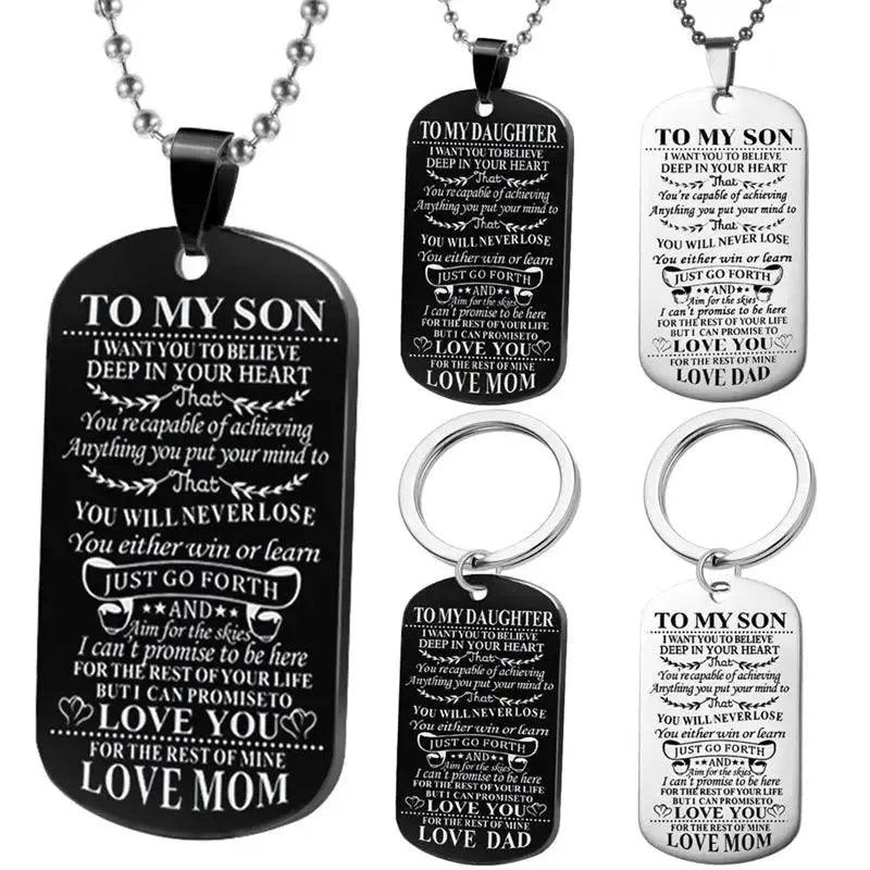Engraved Dog Tag Necklace for Unique Family Gifts by EPR