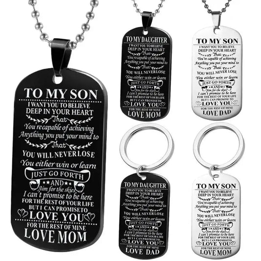 Engraved Dog Tag Necklace for Unique Family Gifts by EPR