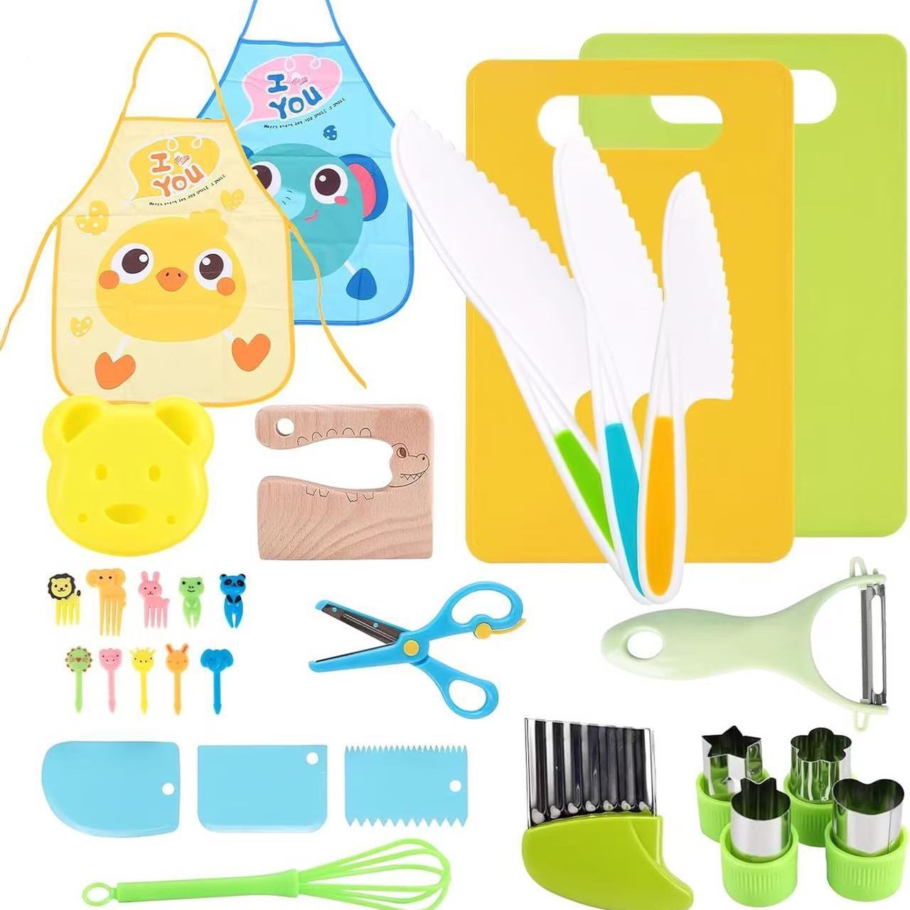 Kids Safe Toddler Kitchen Knife Set for Cooking Practice - Cherished Harbor Gifts