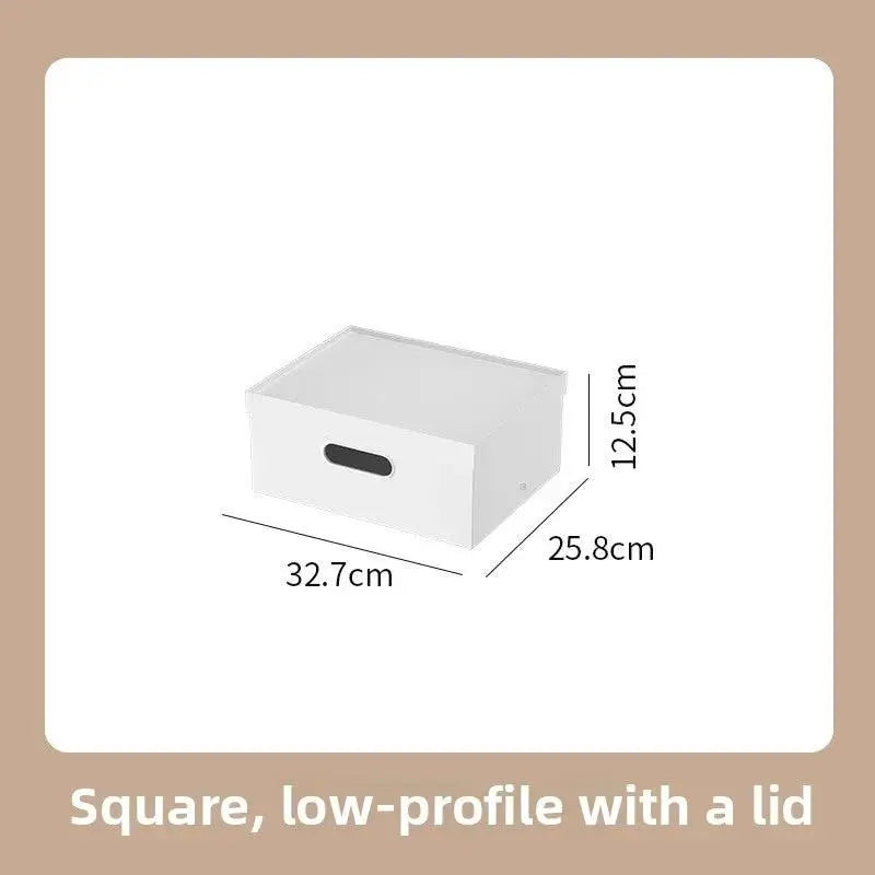 Stackable Plastic Storage Box with Lid | 12L Modular Home Organizer by TED