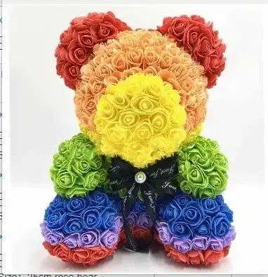 Heart hugging rose bear simulation bouquet as a birthday gift for teddy bears by eprolo
