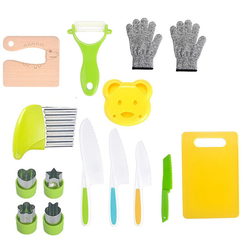 Kids Safe Toddler Kitchen Knife Set for Cooking Practice - Cherished Harbor Gifts