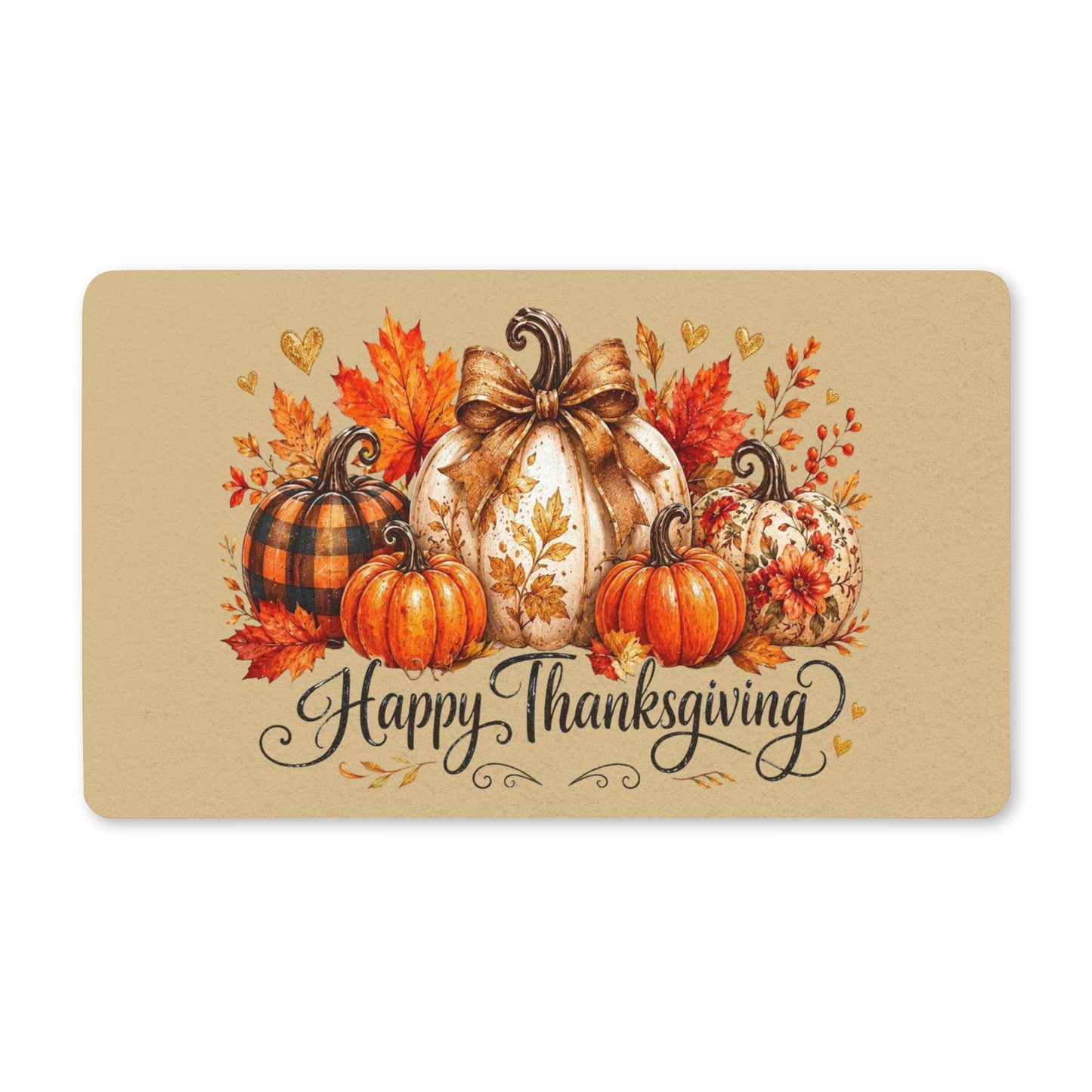 Autumn Pumpkin Mat for Cozy Thanksgiving Entryways - Cherished Harbor Gifts